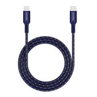 MICRODIA ExeCable Tweed PD240W 1.0m USB-C to USB-C Cable - Charcoal