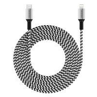 MICRODIA ExeCable Tweed PD60W 2.6m USB-C to Lightning Cable - Zebra