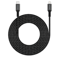 MICRODIA ExeCable Tweed PD60W 2.6m USB-C to Lightning Cable - Charcoal