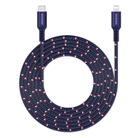 MICRODIA ExeCable Tweed PD60W 2.6m USB-C to Lightning Cable - Navy