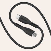 MICRODIA Fruitywire™ Liquid Silicon PD100W 2.6m USB-C to USB-C - Charcoal