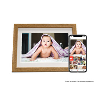 FireFly Frameo 10.1" Wi-Fi Digital Photo Frame - Oak Wood
