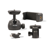 Phottix MT5 Light Stand Adapter Ball Head Kit 
