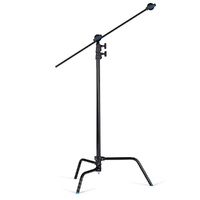 Avenger C-Stand Fixed Base & Column, Grip Head & Extension Arm, Black - 3.3m