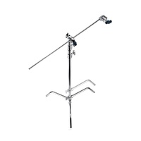 Avenger C-Stand Sliding Leg 33, Base & Column, Grip Head & Extension Arm, Silver - 3.3m
