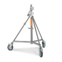 Avenger Super Wind Up Stainless Steel Stand 29, Low Base, Braked Wheels - 2.9m