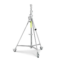 Avenger Wind Up Stand 39, 2 Risers, Braked Wheels, Silver - 3.9m