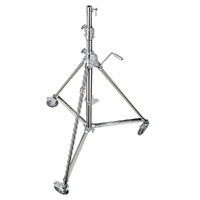 Avenger Super Wind Up Stainless Steel Stand 40, Levelling Leg, Silver - 4m