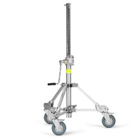 Avenger Strato Safe 18 Wind Up Stand, 1 Riser, Braked Wheels, Silver - 1.75m