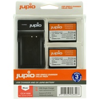 2 x Jupio Canon LP-E10 Batteries & Single Charger Kit