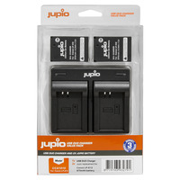 2 x Jupio Canon LP-E12 Batteries & Dual Charger Kit
