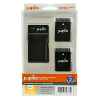 2 x Jupio Nikon EN-EL14/EN-EL14A Batteries & Single Charger Kit