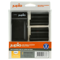 2 x Jupio Nikon EN-EL15 Batteries & Single Charger Kit
