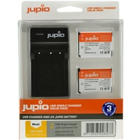 2 x Jupio Nikon EN-EL19 Batteries & Single Charger Kit