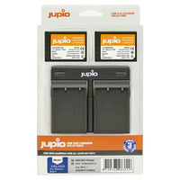 2 x Jupio Olympus BLX-1 Batteries & Dual Charger Kit