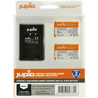 2 x Jupio Sony NP-BX1 Batteries & Double Sided Charger Kit