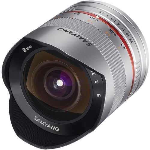 Samyang 8mm F2.8 Fisheye UMC II APS-C Sony E Camera Lens - Silver
