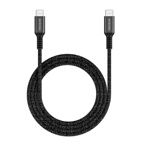 MICRODIA ExeCable Tweed PD240W 1.8m USB-C to USB-C Cable - Navy