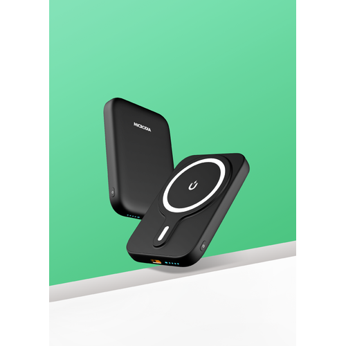 MICRODIA SnapPower™ Anchor 35W (15W + 20W) Magnetic Power Bank 10,000mAh - Black
