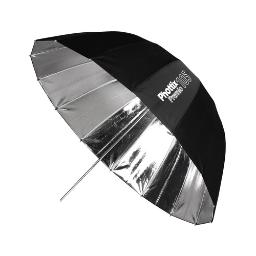Phottix Premio Reflective Umbrella, Silver & Black - 105cm