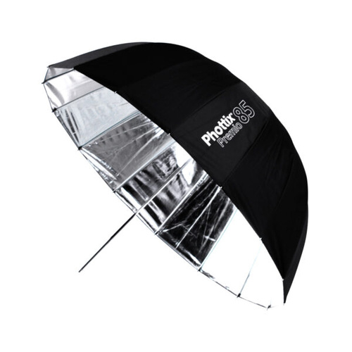 Phottix Premio Reflective Umbrella, Silver & Black - 85cm