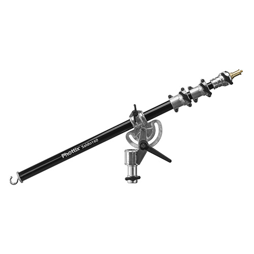 Phottix Saldo 160 Light Stand Boom Arm, Chrome & Black - 160cm