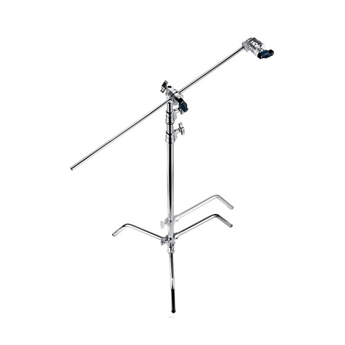 Avenger C-Stand Sliding Leg 33, Base & Column, Grip Head & Extension Arm, Silver - 3.3m
