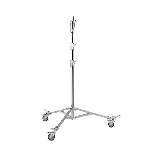 Avenger Junior Roller Stand Low Base, Braked Wheels, Silver - 3.6m