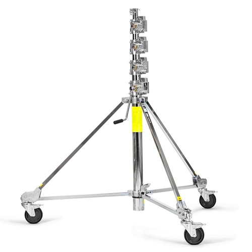 Avenger B150-1 Strato Safe Stand, 4 Risers, Hard Wheels, Braked - Silver