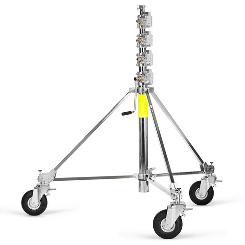 Avenger B150P-1 Strato Safe Stand, 4 Risers, Rubber Wheels, Braked - Silver