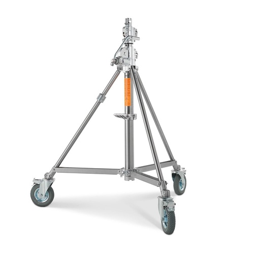 Avenger Super Wind Up Stainless Steel Stand 29, Low Base, Braked Wheels - 2.9m