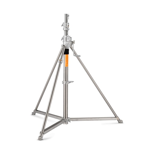 Avenger Super Wind Up Stainless Steel Stand without Wheels, Silver - 4m