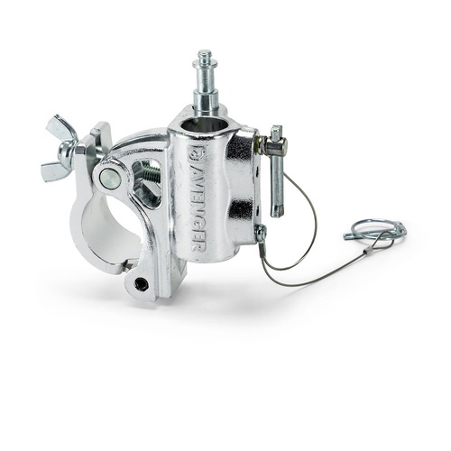Avenger Barrel Clamp with Wingnut, Silver - 42-52mm Ø