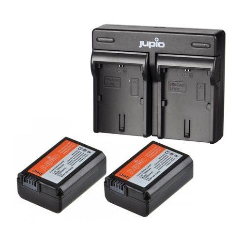 2 x Jupio Sony NP-FW50 Batteries & Dual Charger Kit