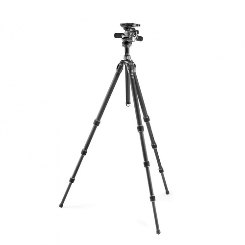 Gitzo Mountaineer, Series 2, 3-Way Fluid Head, Carbon Fibre, 4 Section Tripod Kit