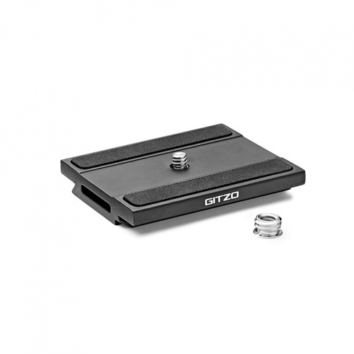 Gitzo QR Plate, D Profile with Rubber Grip