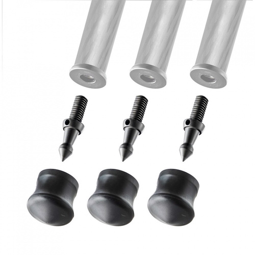 Gitzo Short Spike & Rubber Foot, 38mm, Set of 3